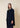 Spolverino in tessuto tecnico bi-stretch blu Cannes