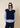 Gilet con scollo a V coste blu Magnolia