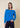 Maglia in baby alpaca con scollo tondo blu cobalto Minevra