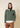 Maglia in baby alpaca con scollo tondo verde militare Minevra