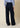 Palazzo pants in bi-stretch fabric blue Palombo