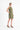Abito corto con tasche popeline cotone verde militare Adorina