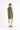Abito corto con tasche popeline cotone verde militare Adorina